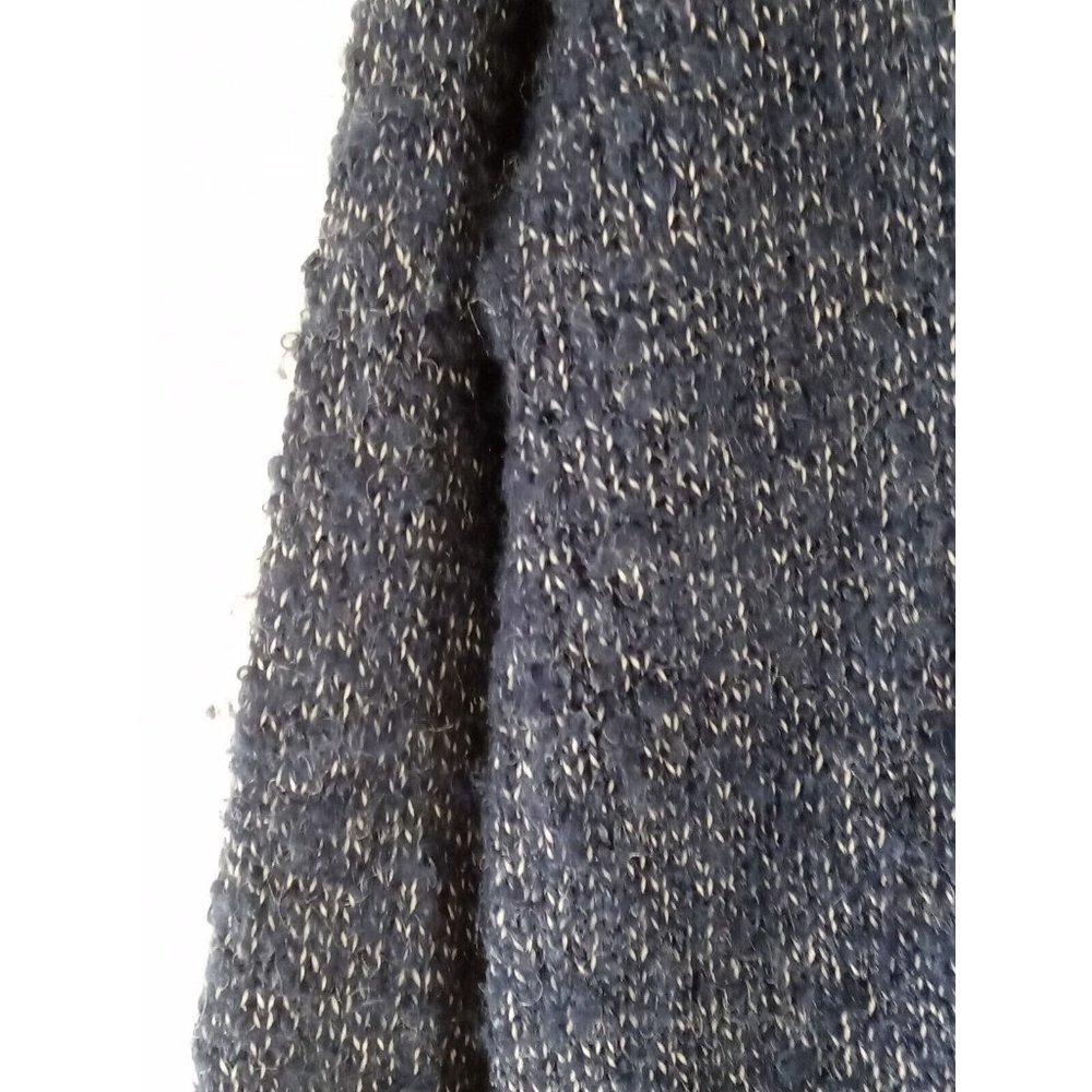 BCBGENERATION Women Sweater Preowned Long Sleeves Navy Blue White MEDIUM LARGE - Picture 8 of 10